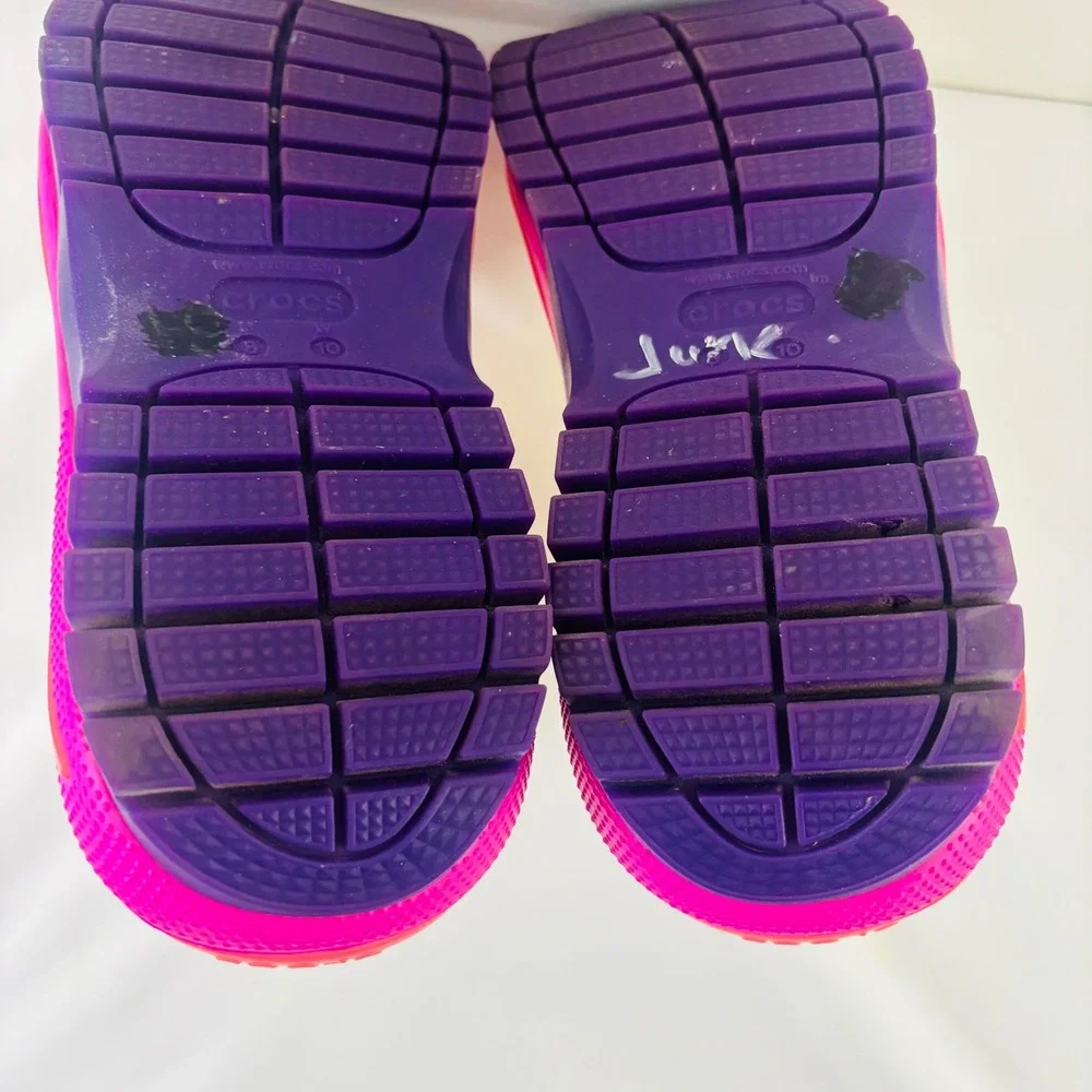 Crocs Classic Mega Crush Sandal High Heel Limited Edition Pink Purple W10 | M8